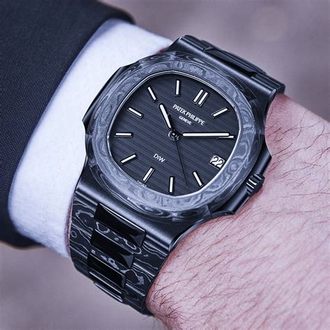 patek philippe nautilus black watch|patek philippe nautilus for sale.